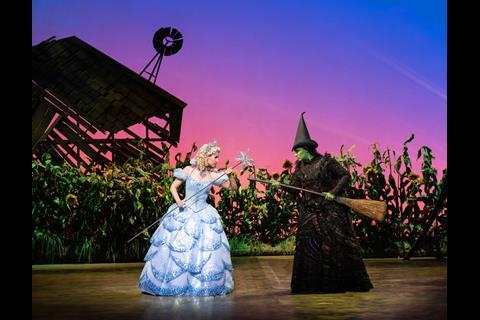 Glinda and Elphaba in the touring production of Wicked